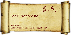 Seif Veronika névjegykártya